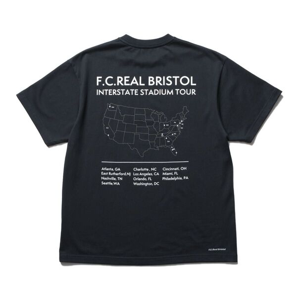 黒XL INTERSTATE STADIUM TOUR S/S TEE fcrb ブリストル 25ss Tシャツ 最新作 サッカー