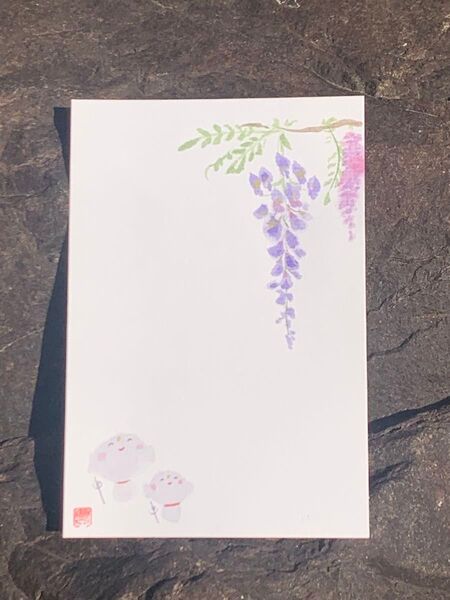 ポストカード 原画 藤 お地蔵さん 絵葉書