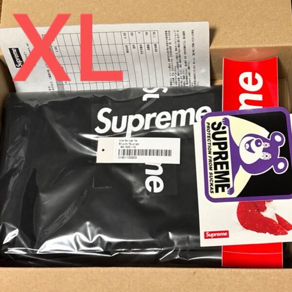 新品未使用 Supreme シュプリーム Cross Box Logo Tee クロス ボックス ロゴ Tシャツ Black XL