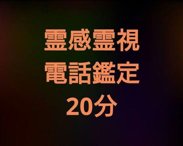 霊感霊視電話鑑定20分