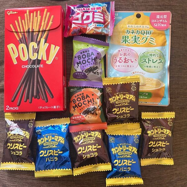お菓子 詰め合わせ ポッキー チョコ グミ タピオカ カントリーマアム クリスピーバニラ ショコラ 果実グミ ミルクティー