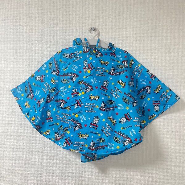トーマス カッパ レインコート 雨具 2歳 3歳 90センチ 梅雨 ブルー 子供 キッズ きかんしゃトーマス