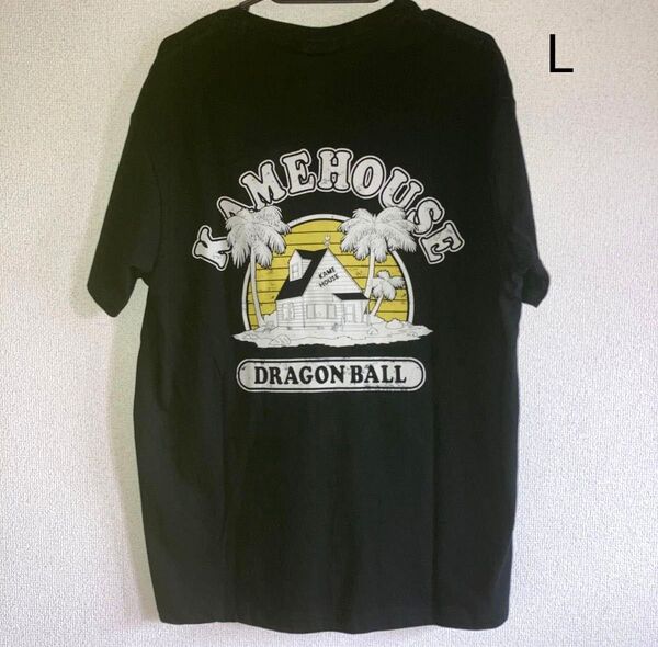 【新品】ドラゴンボール カメハウス Tシャツ Lサイズ ブラック 亀仙人 半袖
