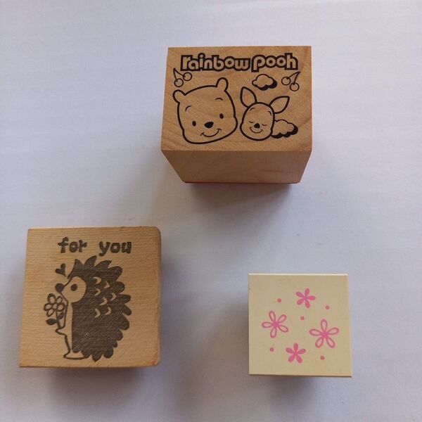 ★スタンプ はんこ 消しゴムはんこ 3点セット