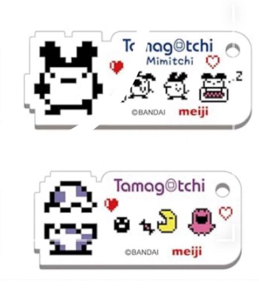 meiji 明治フルーツ 明治いちご たまごっちコラボ アクリルキーホルダー みみっち たまごっち 2個セット