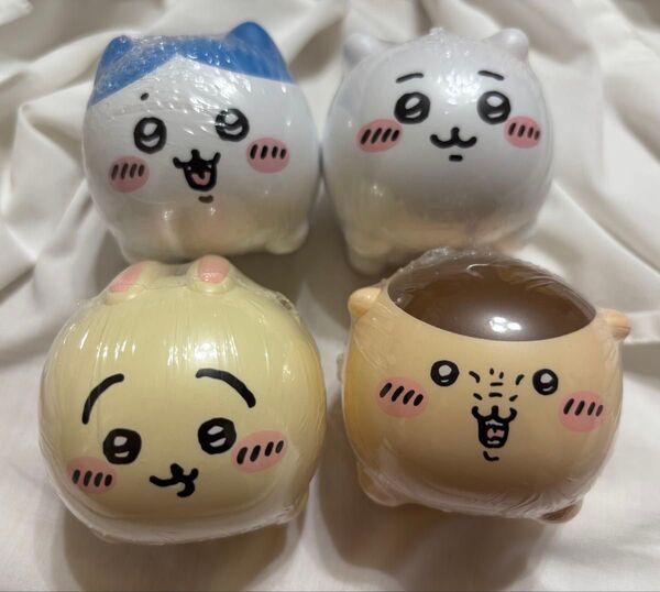 ちいかわ ハチワレ うさぎ 栗まんじゅう 貯金箱 4個セット