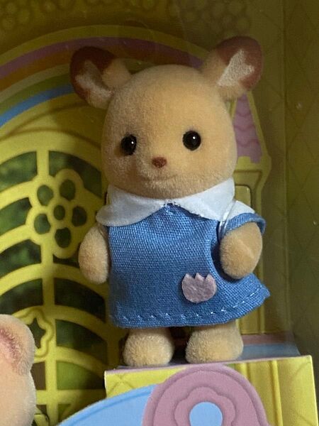 【新品】⑥シルバニアファミリー 森のたのしいようちえん おともだちいっぱいセット シカの赤ちゃん 黄色のリュック付き!