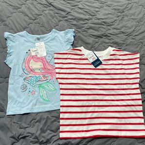 人魚デザインとストライプTシャツセット 100cm 新品未使用