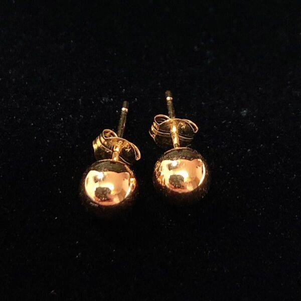 k18 丸玉 5mm ピアス 両耳