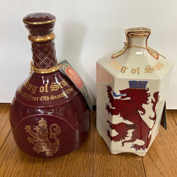 【希少】King of Scots 25年,17年 赤陶器ボトル 2本セット