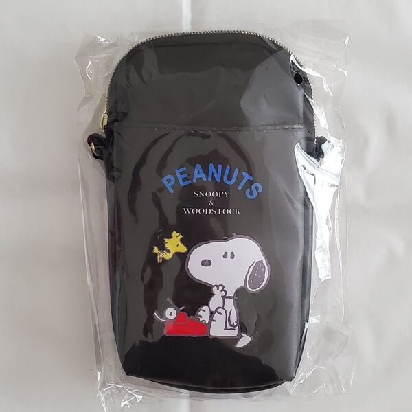 スヌーピー PU スマホショルダーバッグ ブラック 未開封 PEANUTS ポーチ ポシェット サコッシュ バッグ 値下げ不可