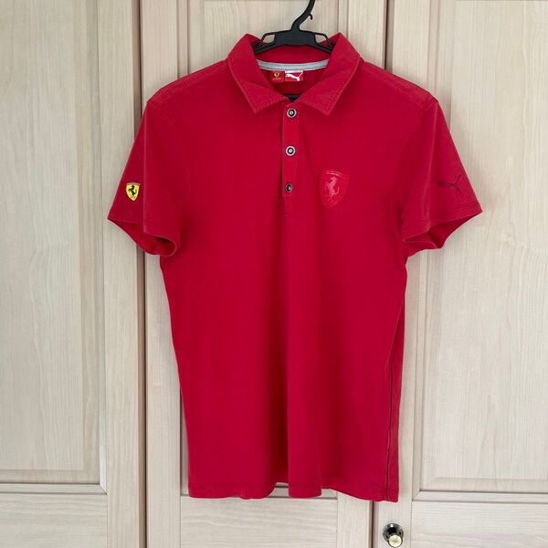 売り切れ プーマPUMA Ferrari コラボポロシャツ 赤 Mサイズ