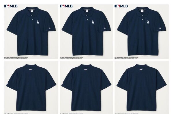 即決 MLB ロサンゼルス・ドジャース メンズポロシャツ 3着セット【L】新品タグ付き 大谷翔平 山本由伸 佐々木朗希 ネイビー