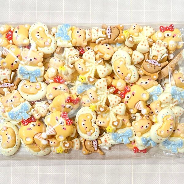 デコパーツ まとめ売り クマさんパーティ mixアソート ホイップデコ くま