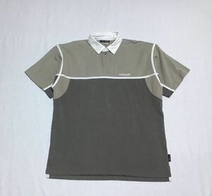 manifest gelw // 半袖 ロゴ刺繍 コットン ラガーシャツ (カーキ) サイズ M