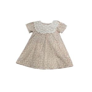 【tete a tete テータテート】美品 花レース 葉っぱ柄 女児ワンピース 清楚系 80cm