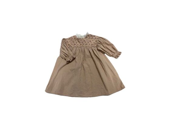 【タキヒヨー】美品 花柄七分袖ワンピース 女の子 キッズ 95cm