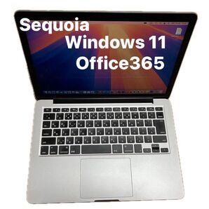 Macbook pro,13 インチSequoia,windows,(boot camp)i7,16GB,512GB 音楽、動画