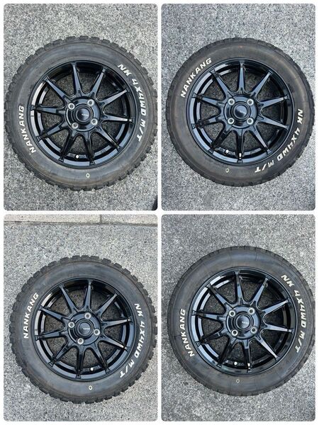 G-SPEEDホイール14インチ 4.5J 4穴 PDC100 +45(ナンカンタイヤFT9) 4本セット(内2本)その①