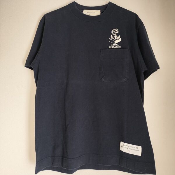 NAVAL RESEARCH ポケットTシャツ ポケT プリント ネイビー 紺 Mサイズ 海軍 GENERAL RESEARCH