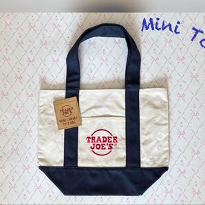 Trader Joe’s ミニ トートバッグ ネイビー