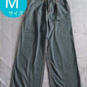 【中古品】レディース デニム ワイドパンツ Mサイズ 1点