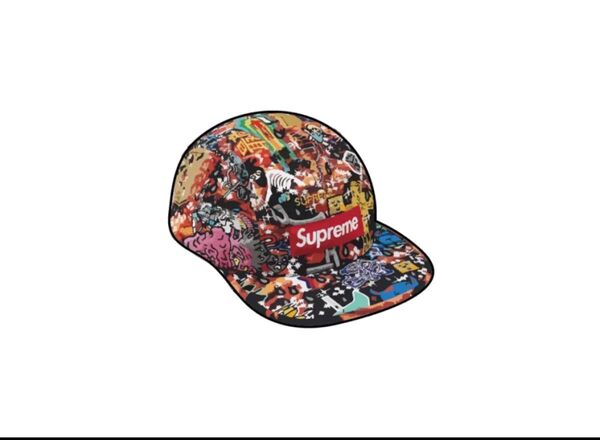 Supreme AOI Embroidered Camp Cap "Flames"
