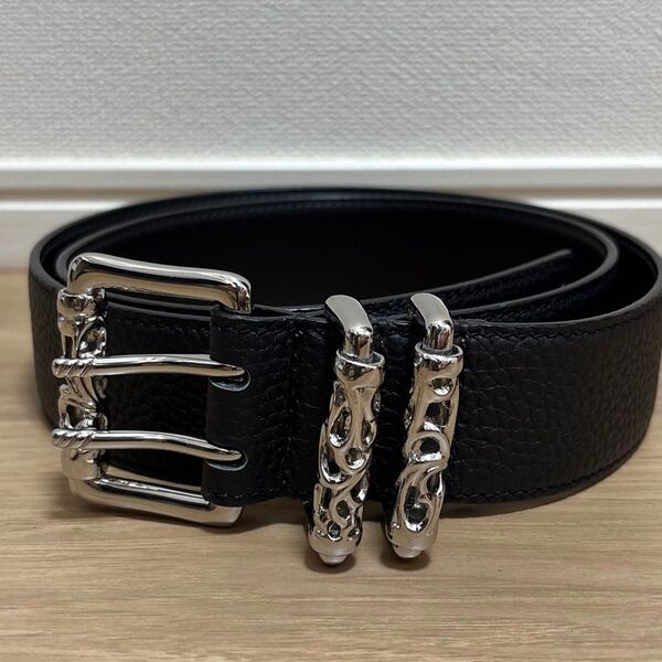 ダブルローラーピン バックル ベルト クロムハーツ タイプ CH クラシックオーバルクロス ガンスリンガー 3PC