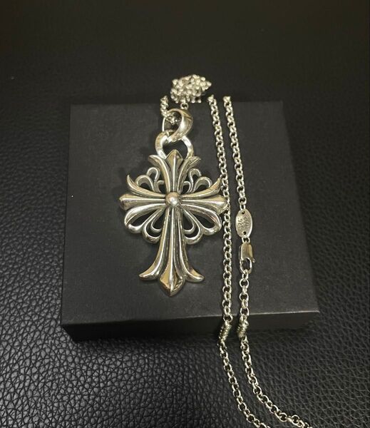 《美品》数ある限り ネックレス クロスペンダント チェーン シルバー925 silver 刻印 SV925 アクセサリー