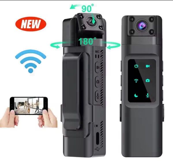 ボディカメラ・Wi-Fi ホットスポット・ミニカメラ・防犯カメラ(SDカード付き)