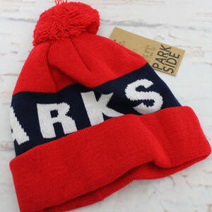 a01310パークサイド(Parkside) ニット帽 ビーニー EXK-1710 RED フリーサイズ.【新品未使用】