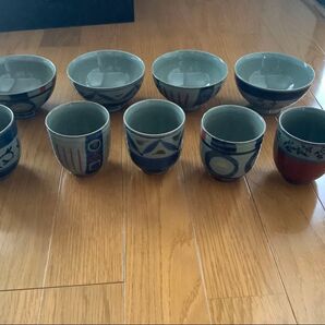 有田焼 茶碗、湯呑みセット(茶碗4個、湯呑み5個)