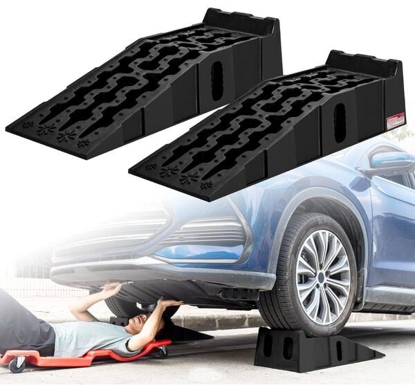 MOTOSTAR カースロープ ハイリフト タイヤスロープ 7t耐荷重 整備用 オイル交換 SUV/ジープ/バン/トラック対応可能