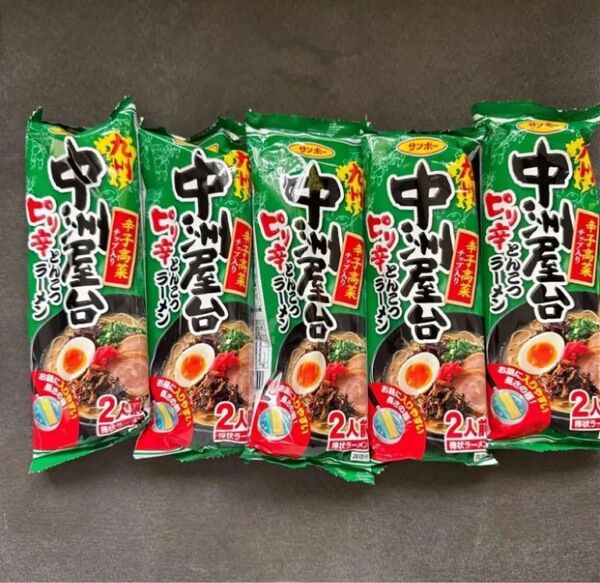 棒状 九州中洲屋台ピリ辛 とんこつラーメン5袋 10人前セット 棒ラーメン
