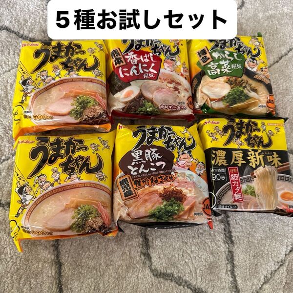 ハウス食品 うまかっちゃん 5種 お試しセット 6袋セット