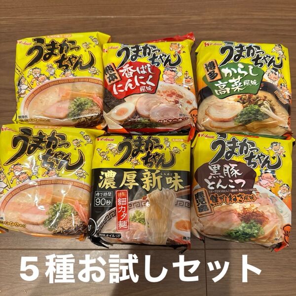 ハウス食品 うまかっちゃん 5種 お試しセット 6袋セット