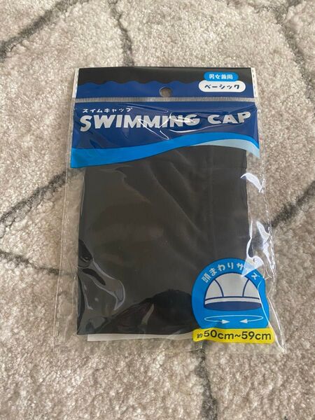 新品未使用 スイムキャップ スイミングキャップ 水泳帽 黒