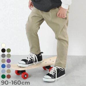 デビロック キッズ ジュニア ストレッチ タックパンツ ロングパンツ 160 パープルグレー