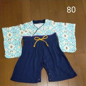 着物風 ロンパース 80
