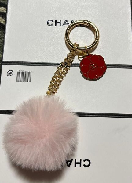 CHANEL シャネル ノベルティ キーホルダー ファー ピンク カメリア最終価格