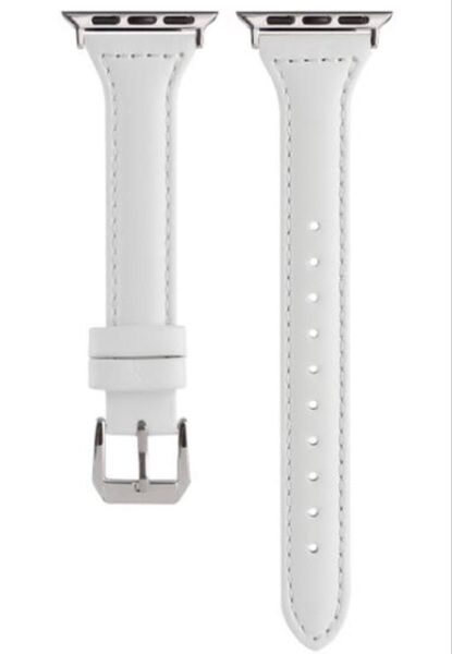 限定特価 Apple Watch バンド アップルウォッチ ベルト 本革 スリムタイプ 42mm 44mm 45mm ホワイト