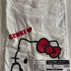 新品 アントニオ猪木×ハローキティ コラボTシャツ(ホワイト) 未使用 イノキティTシャツ