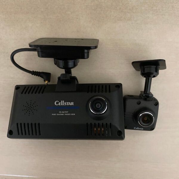 CELLSTAR セルスター 全周囲360°カメラ ドライブレコーダー CS-361FHT 車内撮影 3カメラ