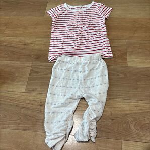 ボーダーシャツ レギンス