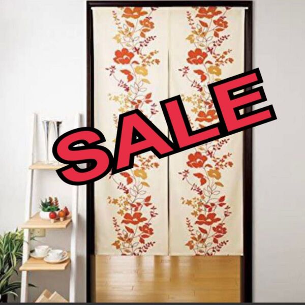 新品 のれん 花かずら 幅85×丈150cm