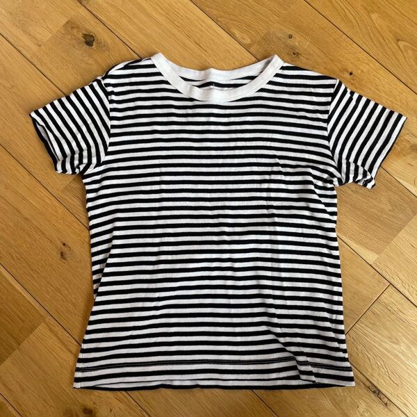 無印良品 MUJI ユニクロ UNIQLO 半袖 Tシャツ ボーダー キャメル
