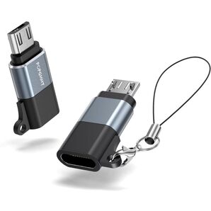マイクロ USB変換アダプター 2個入り 変換コネクタ タイプC Micro USB Type-C 10W急速充電 高速データ転送