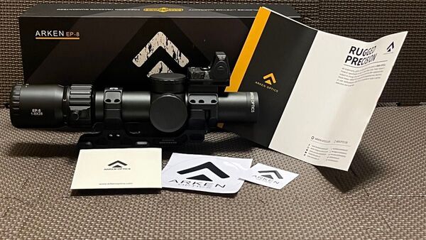 実物 Arken Optics EP-8 1-8x28 FFP LPVO スコープ マウント+RMRセット