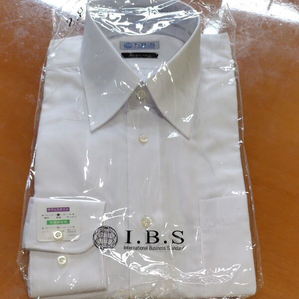 I.B.S 長袖ワイシャツ38-76 HY07-125-15-A 山喜 白 カッターシャツ形態安定 ビジネス
