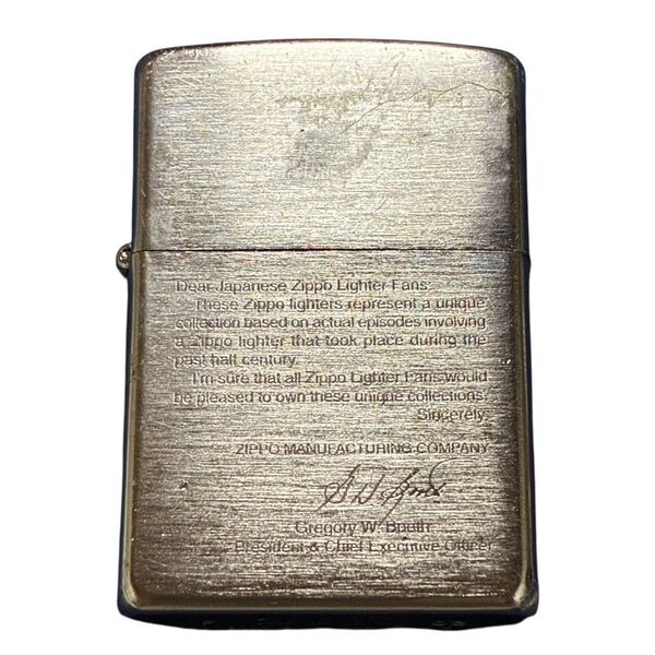 【クーポン利用可】ZIPPO ジッポー Gregory w.Booth(4代目社長)サイン入りモデル 2003年製